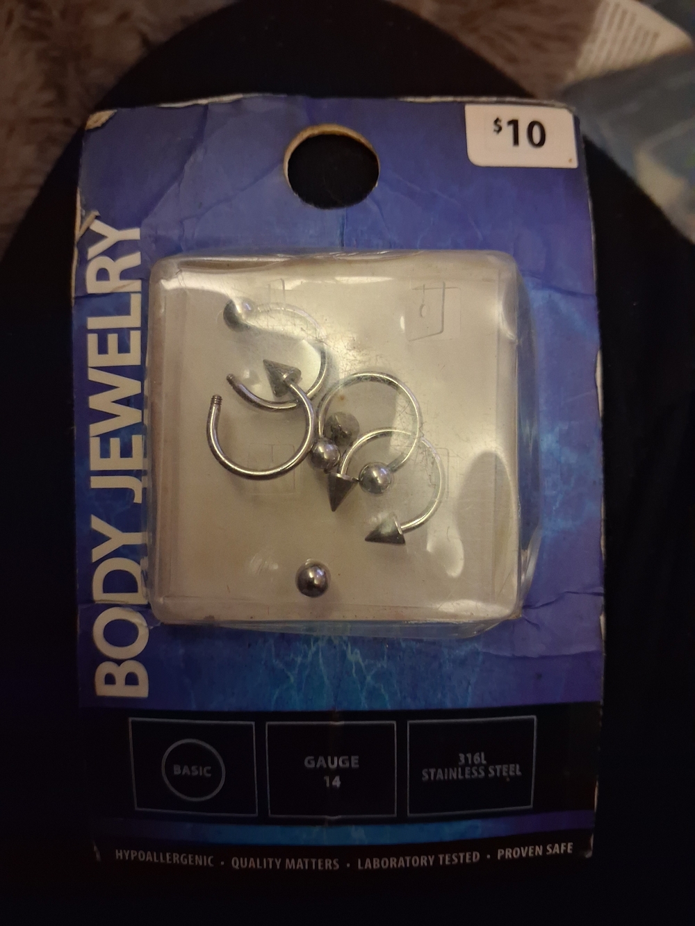 Spencer's Silver-Tone Body Jewelry Hoop and Stud Set